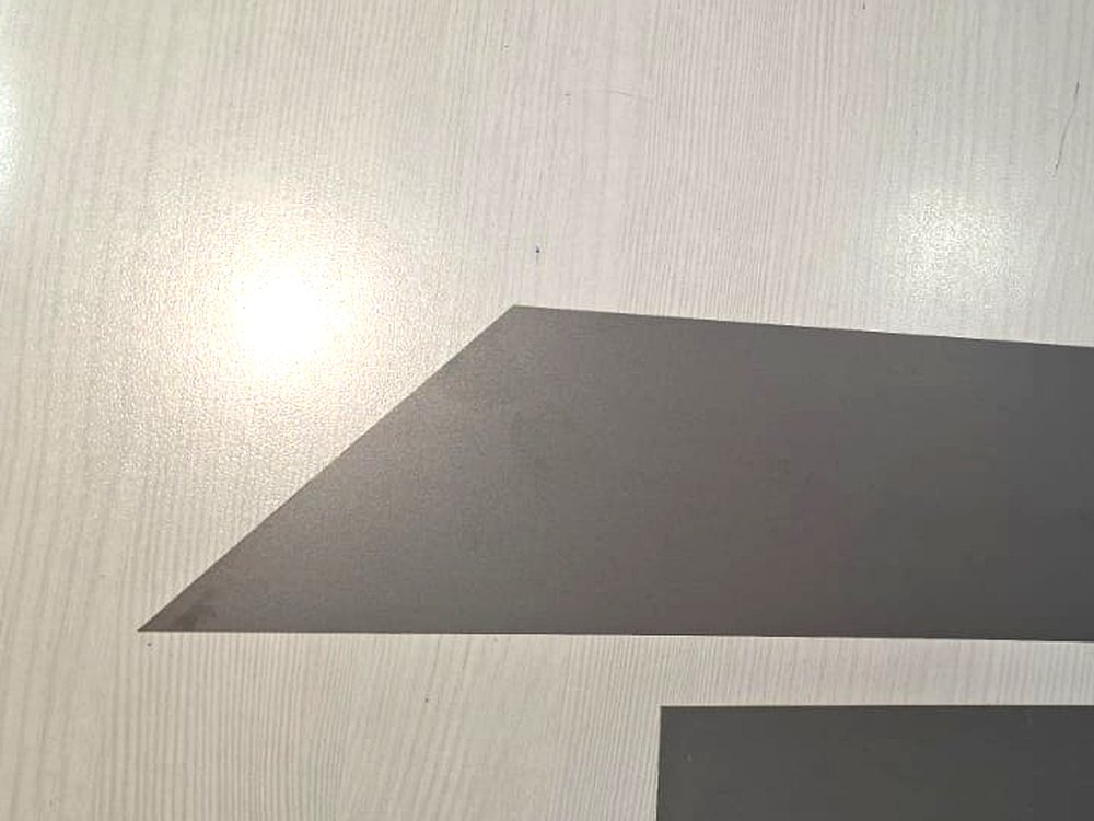 Mitred 45 degree end on a custom cut electrical steel lamination